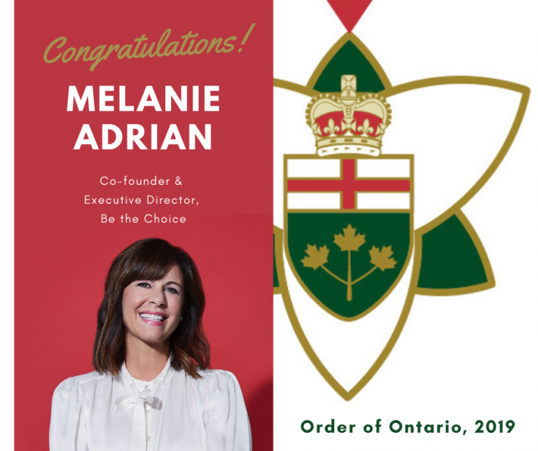 Executive Director Named to Order of Ontario Be The Choice